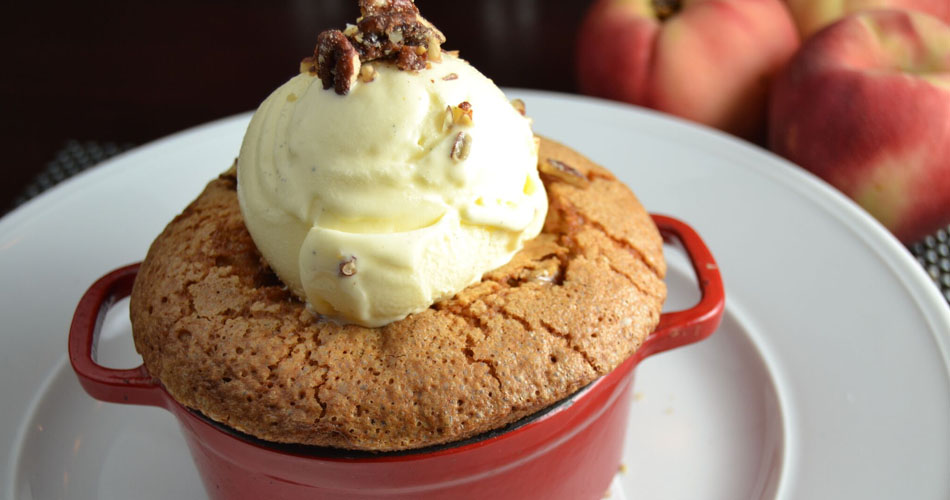 Roasted Peach and Pecan Brown Butter Cake